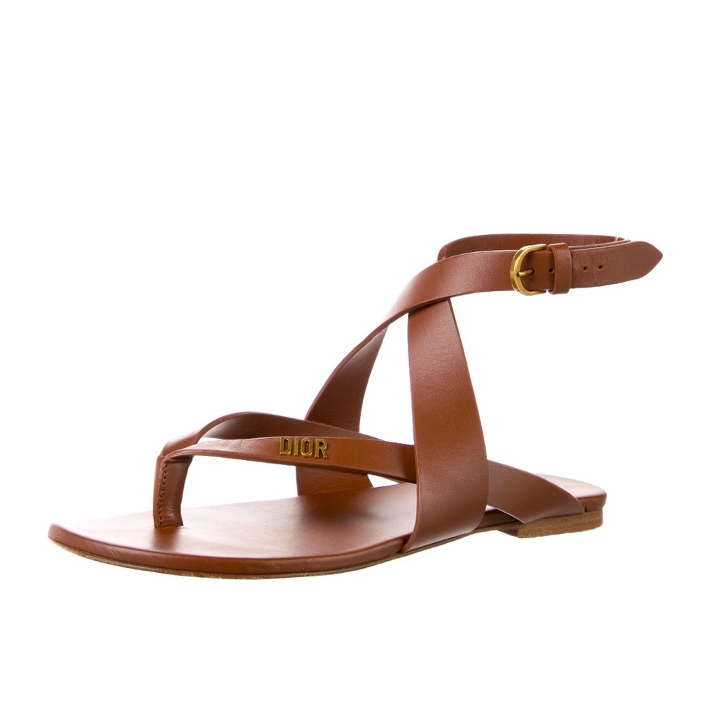 Christian Dior Leather Slingback Sandals 38